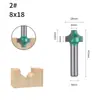Faca de Escultura Aberta com 8 Cabos, Broca de Roteamento Arcada de Fundo Plano com Ângulo R Duplo, Fresadora Especializada para Marcenaria