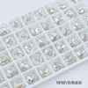 Diamante para Nail Art Dongzhou Autêntico 10mm Quadrado Gordo Fundo Pontiagudo Diamante para Joias DIY Acessórios Diamante de Vidro Colorido Revestido Brilhante Lote
