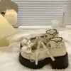 ZapatosLolita Dulces Frescos Picantes para Mujer 2025 Primavera Nuevos Estilo Punk Oscuro Subcultura Japonesa Zapatos de Cuero con Suela Gruesa