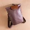 Mochila de Cuero Estilo Coreano Ins para Hombre y Mujer Casual Versátil Artística Pequeña Moda Simple Tendencia Estudiante Mochila Escolar