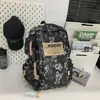 Nova Mochila Estampada Leve de Grande Capacidade para Estudantes Mochila de Dupla Alça para Ensino Médio Bolsa de Viagem com Dupla Alça Super Nicho