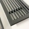 Fabricante Personalizado Saída de Ar Condicionado Central Tira de Liga de Alumínio Tipo Fita Ar Fresco Camada Única e Dupla Ajustável Grelhas de Ventilação em Formato de Tira Atacado