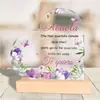 Decoração de Mesa Dia dos Namorados Amor com Base de Madeira Acrílico Transparente Dia dos Pais Ornamentos