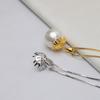 Colgante Baotou grande de plata S925 simple para sombrero de mujer, colgante de perla de 13-14 mm, accesorios trazadores vacíos, tendencia 841
