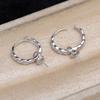 Accesorios DIY Joyería de Perlas Plata S925 Hebilla para Oreja Aro Vacío Producto Semiterminado 9-11mm Soporte para Aro de Oreja Jg6020