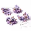 Flores Artificiales Serie Morada, Materiales DIY para Corona de Flores, Flores Artificiales para Decoración de Escenas, Flores de Boda Realistas de Alta Gama