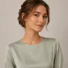 Collar de cadena de clavícula con cuentas doradas de moda transfronteriza europea y americana para mujer, collar de perlas de temperamento simple personalizado que combina con todo
