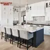 Ventas Directas de Exportación de Fábrica Gabinetes de Madera Maciza Americana Gabinetes de Cocina Shaker Gabinetes de Isla Personalización para Toda la Casa