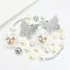 Nuevos Zapatos Croc Hebilla de Zapato Diamante Mariposa Accesorios Estilo Coreano Joyería DIY Accesorios para Zapatos Pantuflas de Verano Hebilla de Zapato