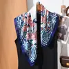 Pañuelo Cuadrado Delgado de Diseño de Nicho Estilo Francés para el Trayecto Diario, Top Tubo Decorativo Elegante y con Estilo Bufanda de Seda, Bufanda de Cuello Multiusos para Mujer