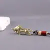 Llavero colgante creativo de latón con signo del zodiaco y vaca de la fortuna para coche, colgante de toro cielo retro envejecido, accesorios al por mayor
