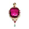Collar con Colgante de Vidrio Morado Estilo Retro Francés Ai Yu con Granate Simulado Suministro Mayorista Transfronterizo S4121408