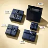 Caja de Joyería de Lujo Ligero con Lazo Almacenamiento de Joyas Pulsera Collar Caja de Embalaje para Regalo Cubierta Cielo y Tierra Caja de Joyería para el Día de San Valentín