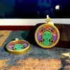 Gran Venta Tíbet Nepalero Pintado a Mano Puro Thangka Tara Verde Núcleo de 3.5 Quilates