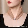 Elegante Bufanda Pequeña de Seda con Hebilla Magnética para Uso Diario, Bufanda Decorativa de Lujo Ligero, Bufanda para Mujer Ligera, Cómoda y Transpirable Nueva