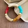 Accesorio de Vacaciones: Pulsera Multicolor de Cuentas de Cristal y Perlas de Arroz de Múltiples Capas, Joyería de Mano Bohemia Lujosa y de Alta Gama