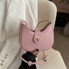 Textura de alta calidad Bolso pequeño para mujer 2025 Nuevo Verano Combinable Bolso bandolera Moda Bolso de hombro/axila Bolso cuerno