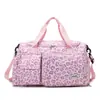 Bolsa de Viaje Transfronteriza Gran Capacidad Estampado de Cebra Retro Europeo y Americano Portátil Bolso Cruzado Estampado de Leopardo Entrenamiento Deportivo Bolsa de Gimnasio para Mujeres