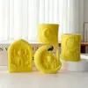 Vela Aromática de Lua e Estrela Ornamento de Festival Presente Estilo Arquitetônico do Oriente Médio Vela em Formato de Lua