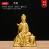 Latão Manjusri Samantabhadra Buddha Estátua Ornamentos Samantabhadra Buddha Statue Home Buddha Hall Artesanato Sagrado Tamanho Grande