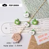 Pulsera, collar y pendientes con cuentas de manzana de aleación, accesorios de bricolaje, joyería, pulsera, colgante, cuentas de fruta.
