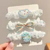 Gomas para el Cabello de Niña Gomas para el Cabello Intestino Grueso Estilo Coreano Gomas para el Cabello con Lazo Gomas Elásticas Duraderas de Alta Gama para Niñas