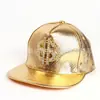 Popular Cadena de Oro Pulsera Hip-Hop Sombrero Negro de Pescador Gafas con Montura de Espejo Anillo de Dólar Conjunto de Vestido de Graduación