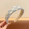 Diadema azul de corona alta modelo 2026 para uso diario, diadema para mujer para lavarse la cara, accesorio para el cabello elegante y sofisticado