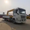 País de Exportación: Grúa Móvil Shaanxi Automobile Delong 6X4 Doble Eje Trasero de 12 Toneladas con Plataforma Plana y Escalera Vehículo de Transporte de Elevación de 14 Toneladas