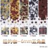 Láser de estrella de cinco puntas de 6 mm con borde transfronterizo, polvo brillante de colores, decoración de ojos, pegamento de fototerapia, arena movediza, relleno de epoxi