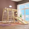 Tobogán de Madera Maciza para Exterior Juguete de Entrenamiento Sensorial Marco de Escalada Interior de Madera Maciza para Niños Parque de Atracciones Pequeño para Niños