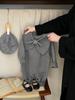 Roupas de Bebê, Roupas de Outono, Macacões Estilo Preppy, Moletons Tricotados com Laço Estilo Coreano para Bebês de Meses, Roupas para Bebês Engatinharem