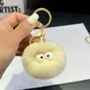 Llavero Colgante de Bola Pequeña de Piel de Conejo Ins Tendencia Peluche Bola Pequeña Decoración de Mochila Regalo Estilo Ins
