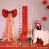 Decoración de Moño Rojo Terciopelo Extra Grande para Montaje de Boda, Pared de Fondo y Guía de Pasillo, Moño de Mariposa Roja para Boda, Moño Rojo Brillante