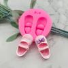 Suministros para bebé lindos zapatos de bebé moño molde de silicona pastel chocolate fondant molde para hornear molde para jabón