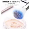 Pincel para Blush Duas Cores com Cabo em Forma de Pagode Espiral Pincel para Maquiagem Facial Cor da Pele Roxo Verde Pincel para Pó Solto Amigo da Pele e Macio 17