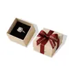 Caja de Cartón Cubierta Cielo y Tierra con Lazo de Cinta Inglés 5*5 Caja de Empaque de Joyería de Moda Caja de Regalo para Pendientes Anillo