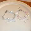 Pulsera en Capas de Cinta de Estrella con Cuentas Estilo Arco Japonés y Coreano Pulsera de Estrella de Cinco Puntas Nicho Dulce Pulsera Fresca para Novia