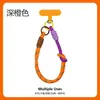 Cordão Colorido para Celular de Duas Tiras 7mm Bolsa Colorida Tecida para Fone de Ouvido Chaveiro de Mão Capa de Celular Anti-perda Ornamento para Pendurar
