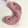 Cuerda para el Cabello Banda de Goma de Cuatro Esquinas de 1.5 mm Cuerda Completa de 300 Yardas Material para Manualidades DIY Anillo Fino de Cuatro Hilos para el Cabello Accesorios