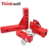 Fornecimento Direto da Fábrica Barra de Reboque Ajustável de Três Bolas RV Carro Acessórios Off-Road Conector de Gancho Vermelho Transfronteiriço