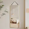 Espejo de Pared con Cuerda para Uso Doméstico, Espejo de Tocador para Dormitorio, Espejo de Cuerpo Entero Colgante de Pared con Cuerda, Instalación sin Taladro