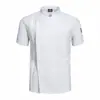 Roupas Finas de Chefe para Verão Manga Curta Respirável Hotel Catering Cantina Cozinha Roupas de Trabalho Masculinas Verão Panificação Roupas Femininas