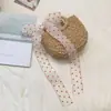 Primavera y Verano Nueva Ola Lunares Cinta Decorativa Bufanda Larga de Seda de Hada Combinable para Mujer Diadema Artística Bufanda Ancha de Encaje para el Cabello