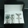 Collar Pulsera Reloj Conjunto Colgante Cruz Grande de Diamante Personalizado Hip-hop Impresionante Gama Alta Regalo para Hombres