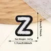 Parches bordados de letras inglesas en blanco y negro, mini, de venta caliente transfronteriza, con adhesivo termofusible para ropa, zapatos y sombreros, parches decorativos para planchar
