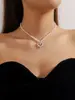 Collar de Encaje Retro Mingka Jewelry para Mujer, Cadena de Clavícula Exagerada Personalizada con Cristal Negro Gargantilla de Encaje