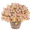 Estilo ins cor de outono margarida flor artificial sala de estar mesa de jantar arranjo floral decoração de interior flor artificial arranjo de flores de mesa ornamento