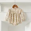 Vestidos para Niñas Estilo Primavera y Otoño Bodys para Recién Nacidos Monos para Bebés Vestidos Florales Estilo Coreano Vestidos de Algodón para Niños