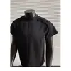 2026 Verano Nuevo Diseño Minimalista Estilo Americano Peso Pesado Deportivo Hombro Normal Versátil Corte Ajustado Manga Corta Camiseta Camiseta Elegante